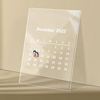 Custom Photo Calendar Acrylic Plaque For Anniversary