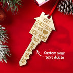 personalized wooden ornament keepsake as a new home gift