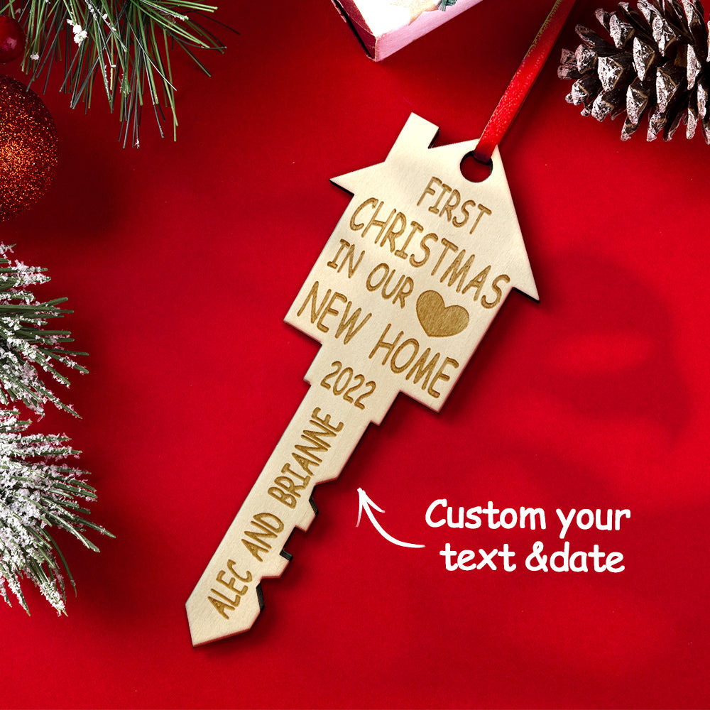 personalized wooden ornament keepsake as a new home gift