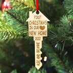 personalized wooden ornament as a new home gift