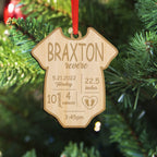 Sweet Personalized Baby Birth Stat Ornaments