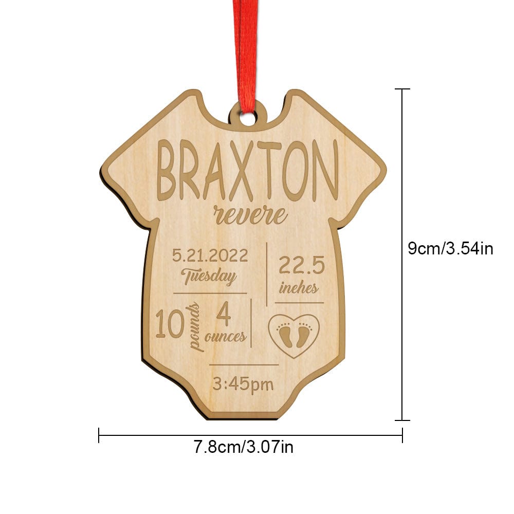 Birth Stat Ornaments Gift for