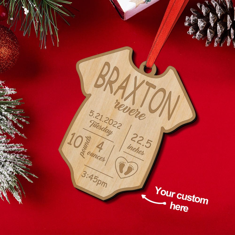 Personalized Baby Birth Stat Ornaments