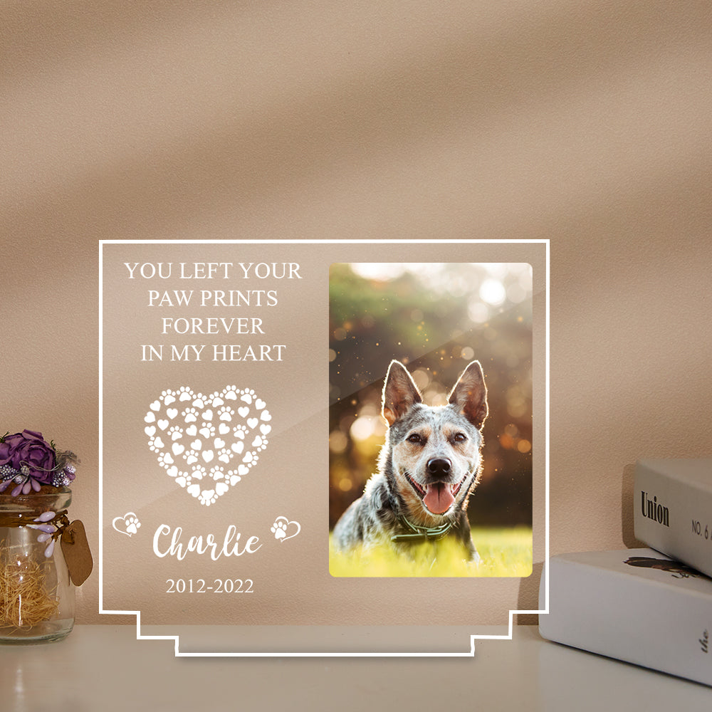 Night Light Personalized Design Their Light Still Shines Comfort Sympathy Gift for Loss of Dog