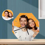 Personalized Building Block Desk Clock Wall Clock Personality Puzzle Custom Photo Pointer Brick Clock