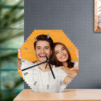 Personalized Building Block Desk Clock Wall Clock Personality Puzzle Custom Photo Pointer Brick Clock