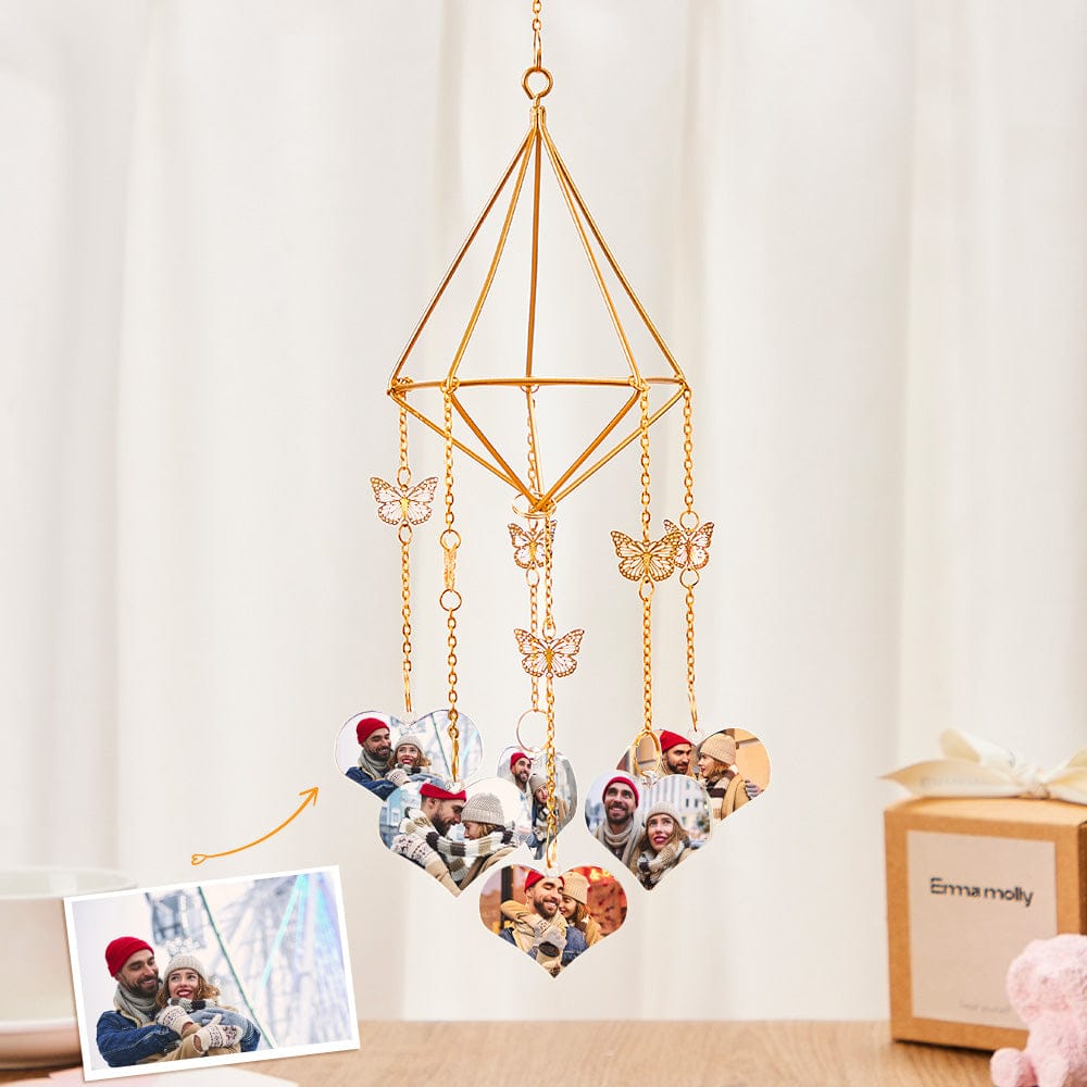custom photo keepsake wind chimes for porch decor