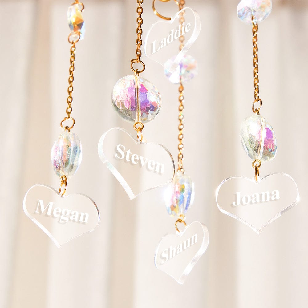 personalized crystal engraved wind chimes keepsake for garden decor
