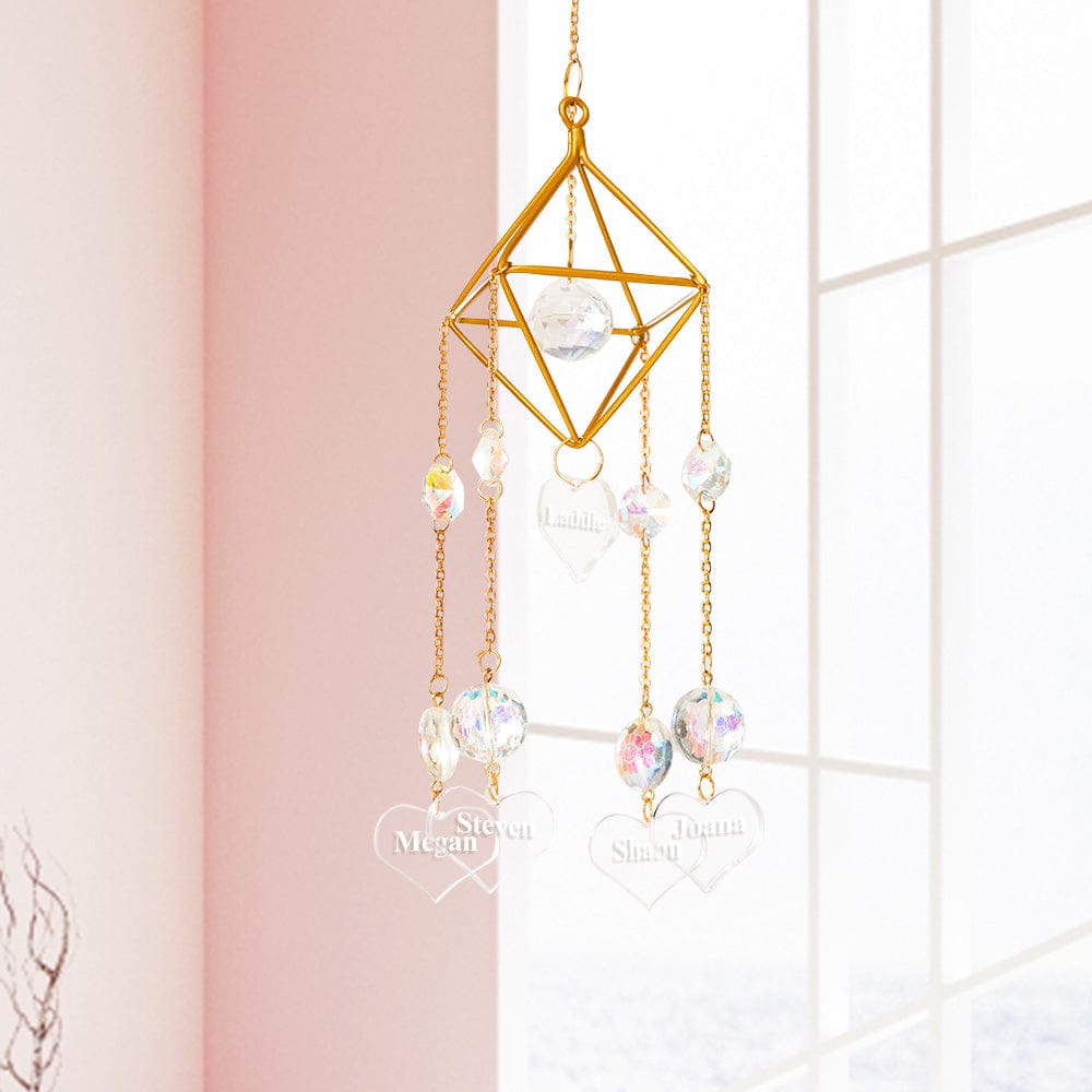 personalized crystal engraved wind chimes for balcony decor