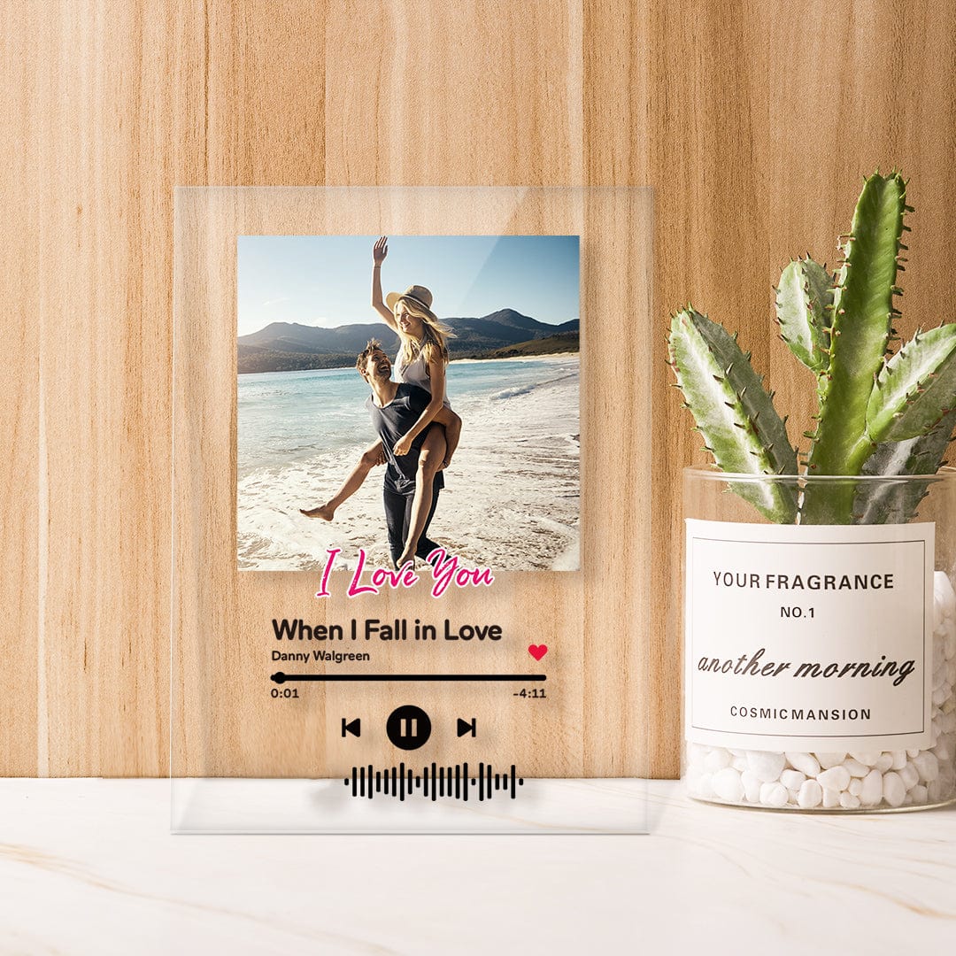 Custom Scannble Keychain/Plaque/Night Light Gifts For Lover Decorated Letter - I Love You