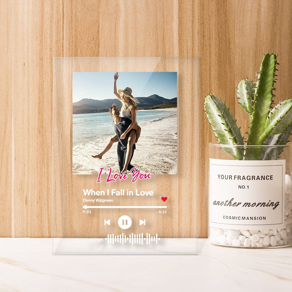 Custom Scannble Keychain/Plaque/Night Light Gifts For Lover Decorated Letter - I Love You