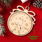 Personalized Wooden Cute Animals The Best Christmas Ornament Holiday Gift for Kids