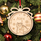 Personalized Wooden Cute Animals The Best Christmas Ornament Holiday Gift for Kids
