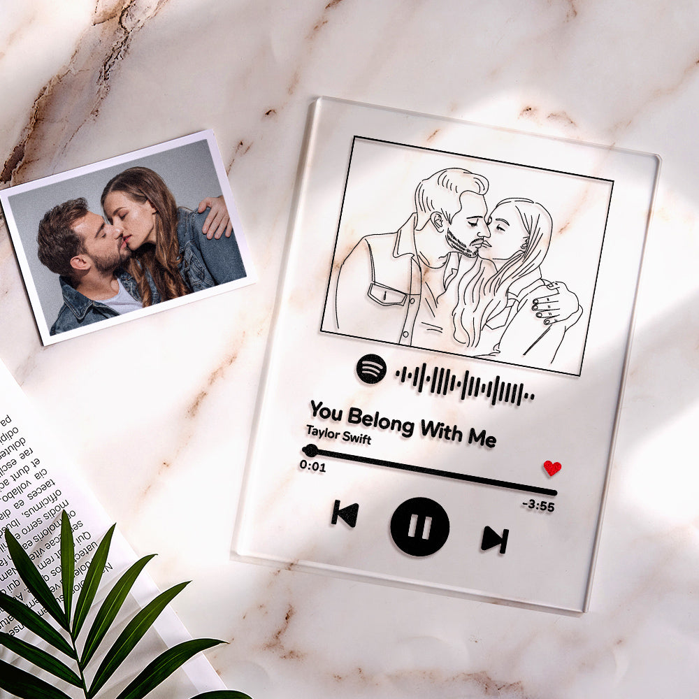 Gifts for Her Custom 3D Photo Keychain Photo Plaque Personalized Frame with Engraved