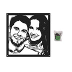 Custom Portrait Metal Wall Art Personalized Couple Photo LED Lights Decor Gift for Lover