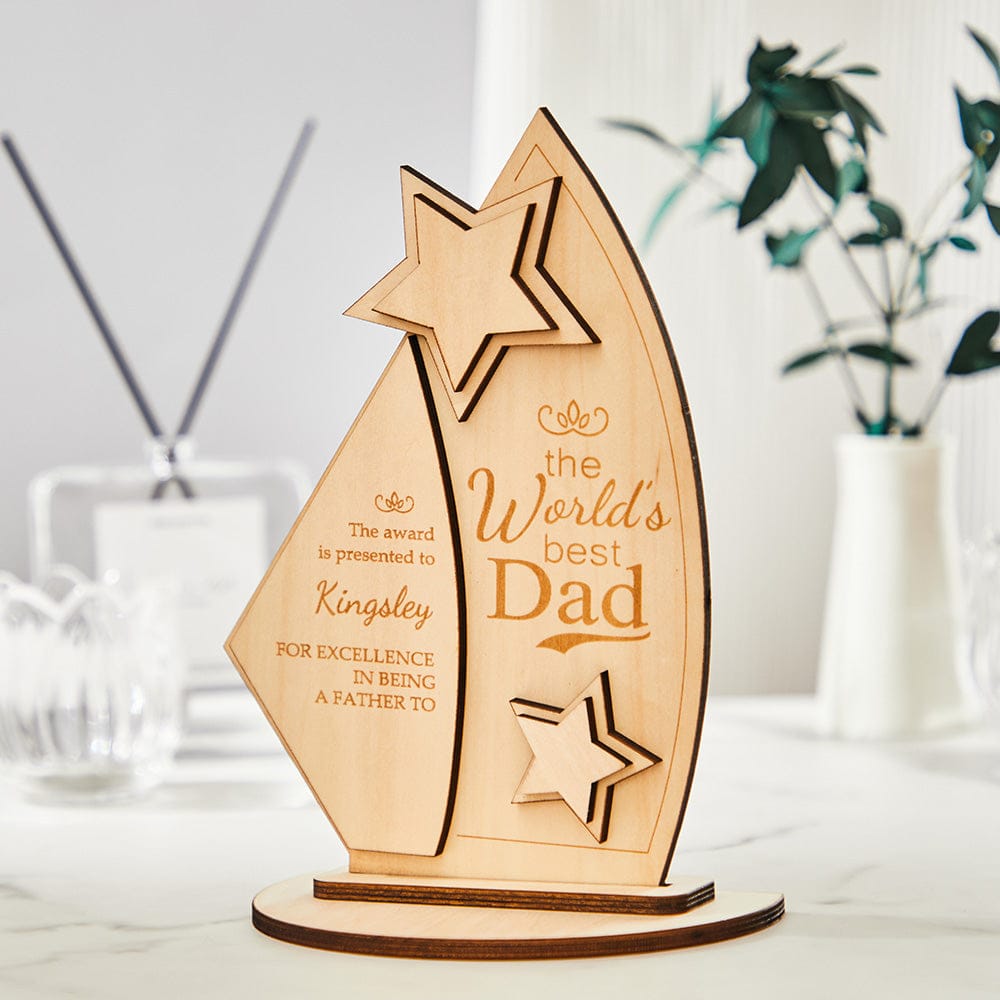 personalized ornament for dad with precision engraved detail