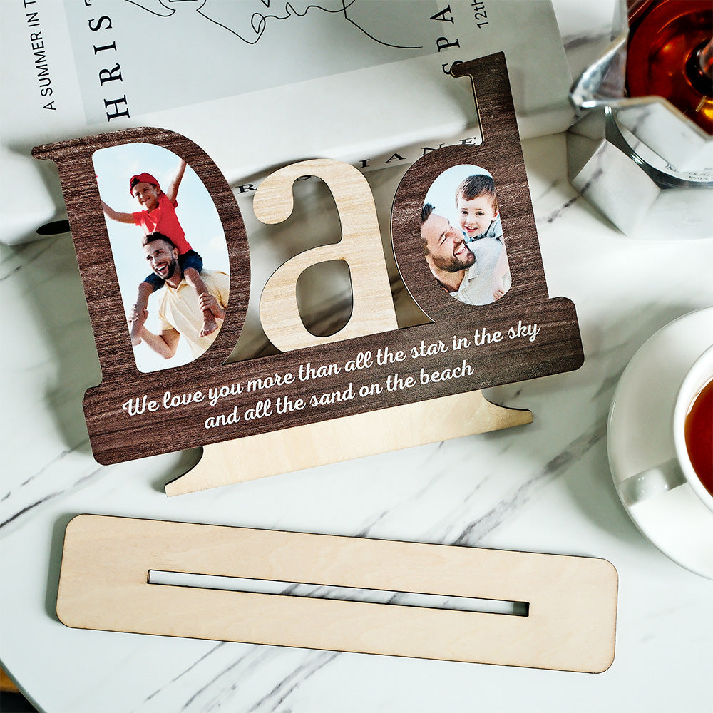 fathers day surprise ornament for dad inspired by photo engraved ornaments creative father s day wooden gifts