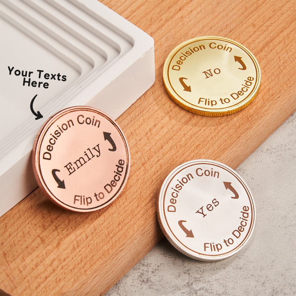 Custom Engraved Decision Coin Creative Flip Coin Gifts for Her
