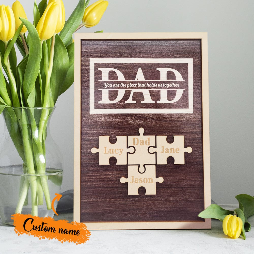 dad puzzle plaque you are the piece that holds us together gifts for ornament for dad personalized gift photo
