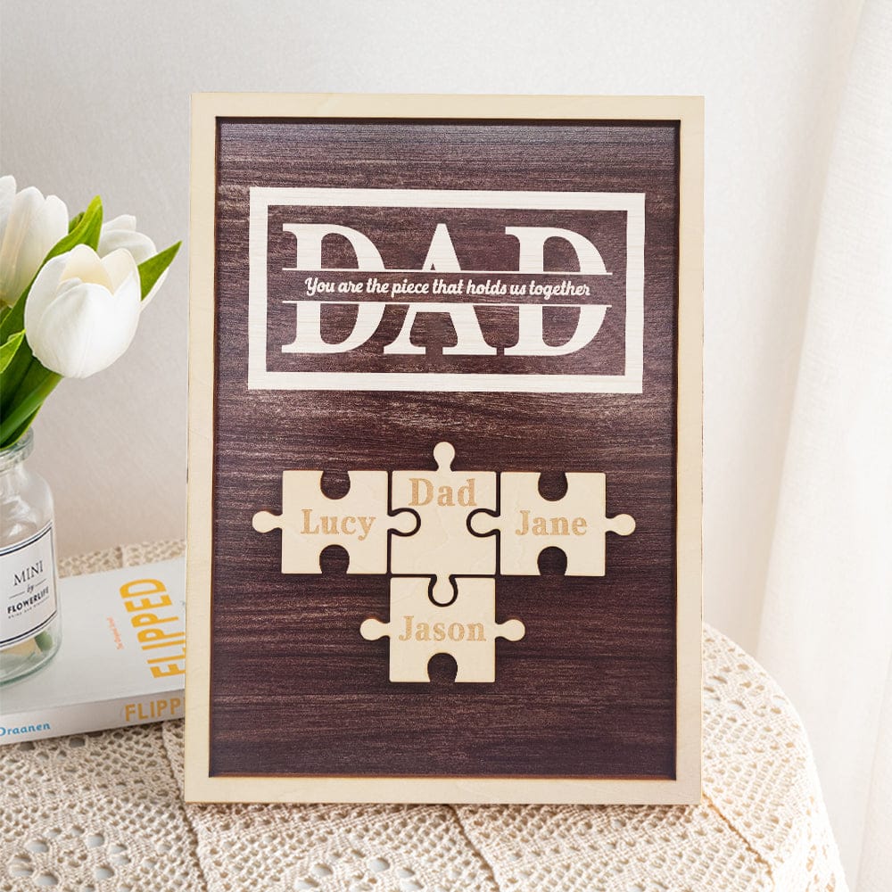 dad puzzle plaque you are the piece that holds us together gifts for ornament for dad personalized gift