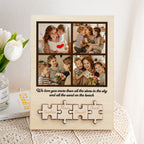 Personalized Wooden Photo Puzzle Sign Custom Family Member Sign Gift for Mom