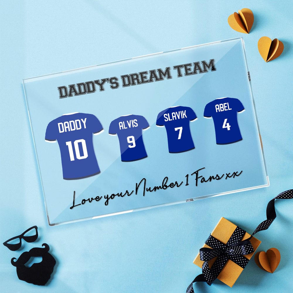 personalized custom gift for dad with clear acrylic finish