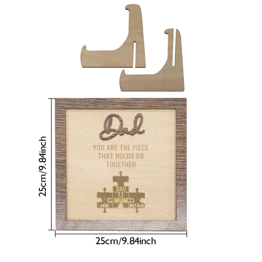 dad puzzle plaque you are the piece that holds us together father s design ornament for everyday use photo