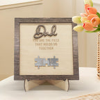 fathers day surprise ornament for dad inspired by dad puzzle plaque you are the piece that holds us together father s