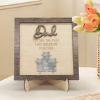 fathers day surprise ornament for dad inspired by dad puzzle plaque you are the piece that holds us together father s photo