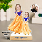 Personalized Face MiniMe Plaque Princess Mother and Daughter Desk Decor Gifts for Mom