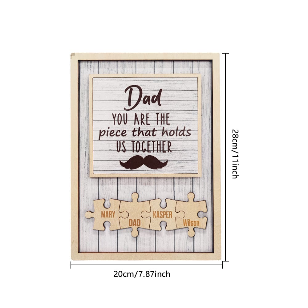 dad puzzle beard plaque you are the piece that holds us together design ornament for everyday use