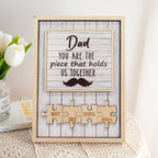 dad puzzle beard plaque you are the piece that holds us together ornament for dad personalized gift