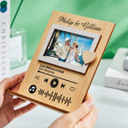 Scannable Music Code Film Picture Frame Custom Standing Photo Wood Frame Valentine's Day Gifts