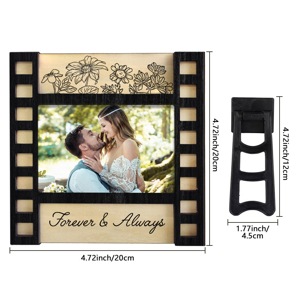 quality wedding photo film sign frame engraved wedding decor front view