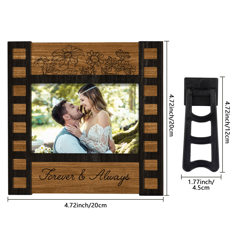 quality wedding photo film sign frame engraved wedding decor front view