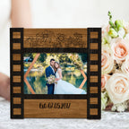 personalized wedding photo film sign frame engraved wedding decor display