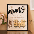 Custom Name Puzzle Ornament Wooden Gifts for Mother's Day