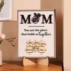Custom Engraved Puzzle Ornament Rose Design Commemorate Gifts for Mom
