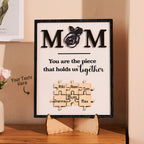 Custom Engraved Puzzle Ornament Rose Design Commemorate Gifts for Mom