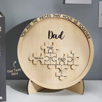 anniversary surprise ornament for dad inspired by engraved ornament round wooden puzzle pieces sign gifts for parents photo