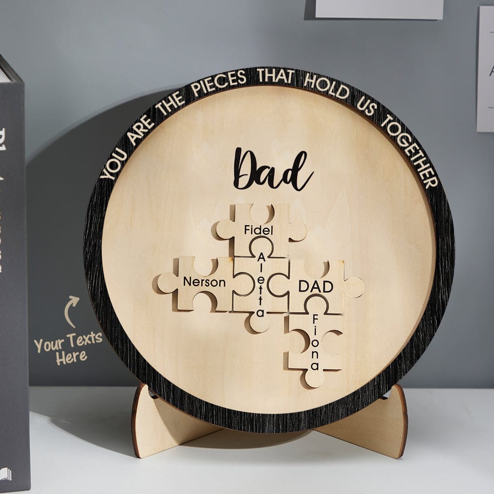 anniversary surprise ornament for dad inspired by engraved ornament round wooden puzzle pieces sign gifts for parents