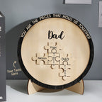 anniversary surprise ornament for dad inspired by engraved ornament round wooden puzzle pieces sign gifts for parents