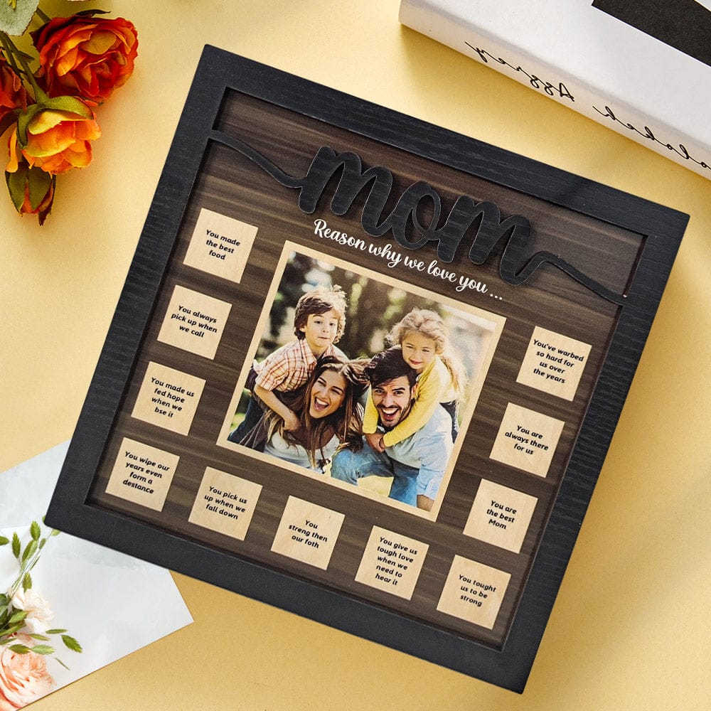 Personalized Wooden Ornament 12 Reasons Why We Love You Plaque Unique Gift for Mom