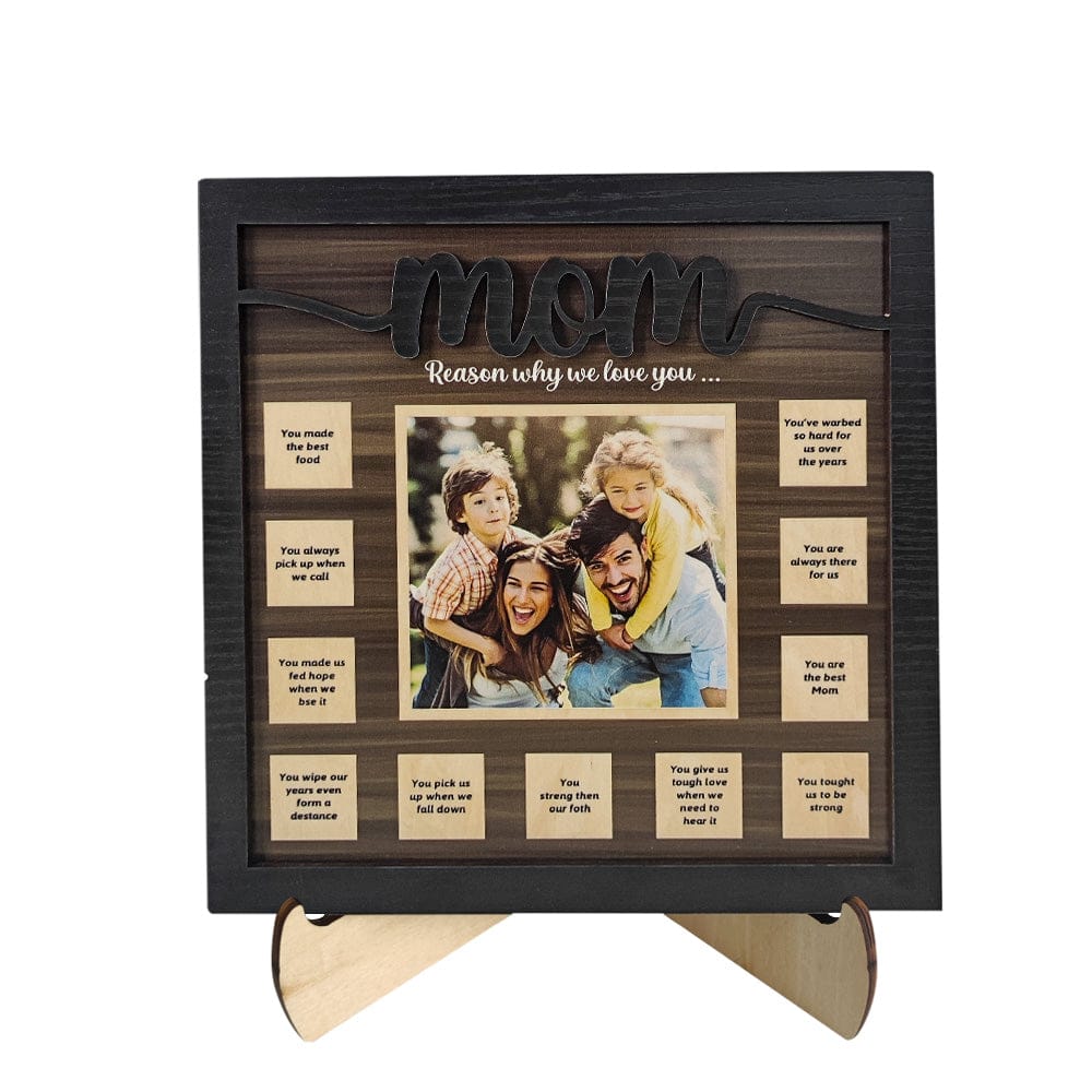 Personalized Wooden Ornament 12 Reasons Why We Love You Plaque Unique Gift for Mom