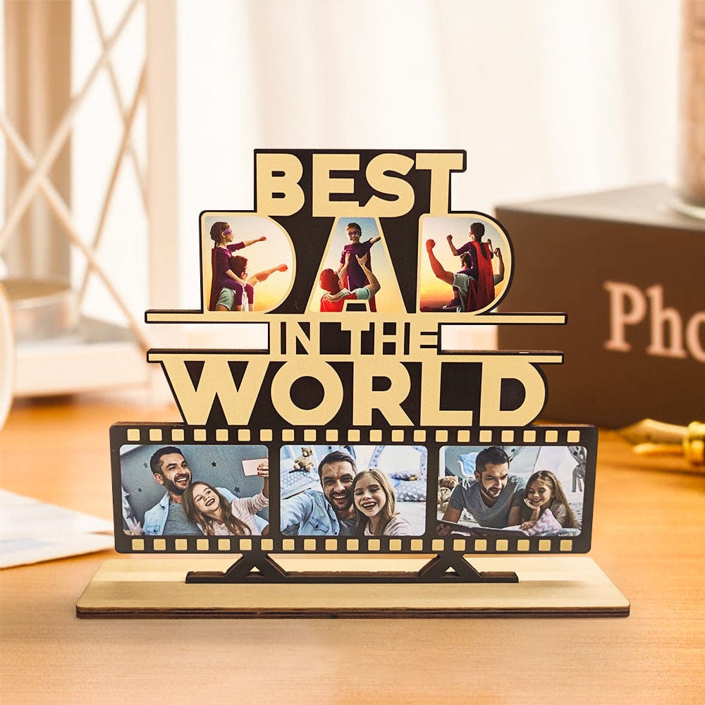 photo ornament personalized the best dad wooden plaque ornament for dad personalized gift