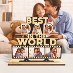 fathers day surprise ornament for dad inspired by photo ornament personalized the best dad wooden plaque