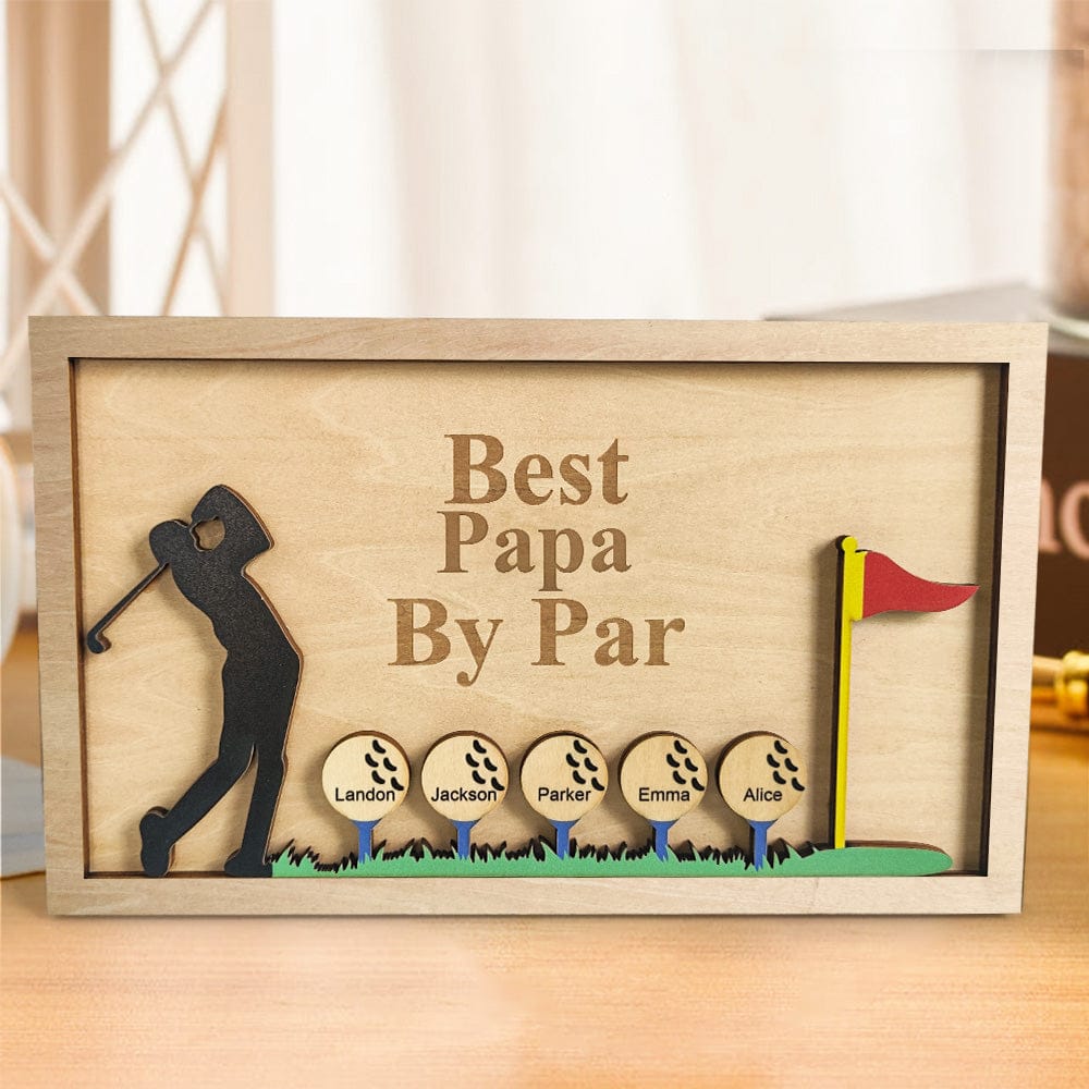 wooden plaque custom engraved name gift for grandpa
