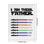 Personalized I Am Their Father Acrylic Plaque Light Saber Plaque Father's Day Gifts