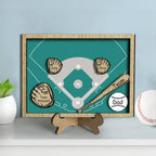wooden family name sign plaque baseball sign father s day gift for design ornament for everyday use photo
