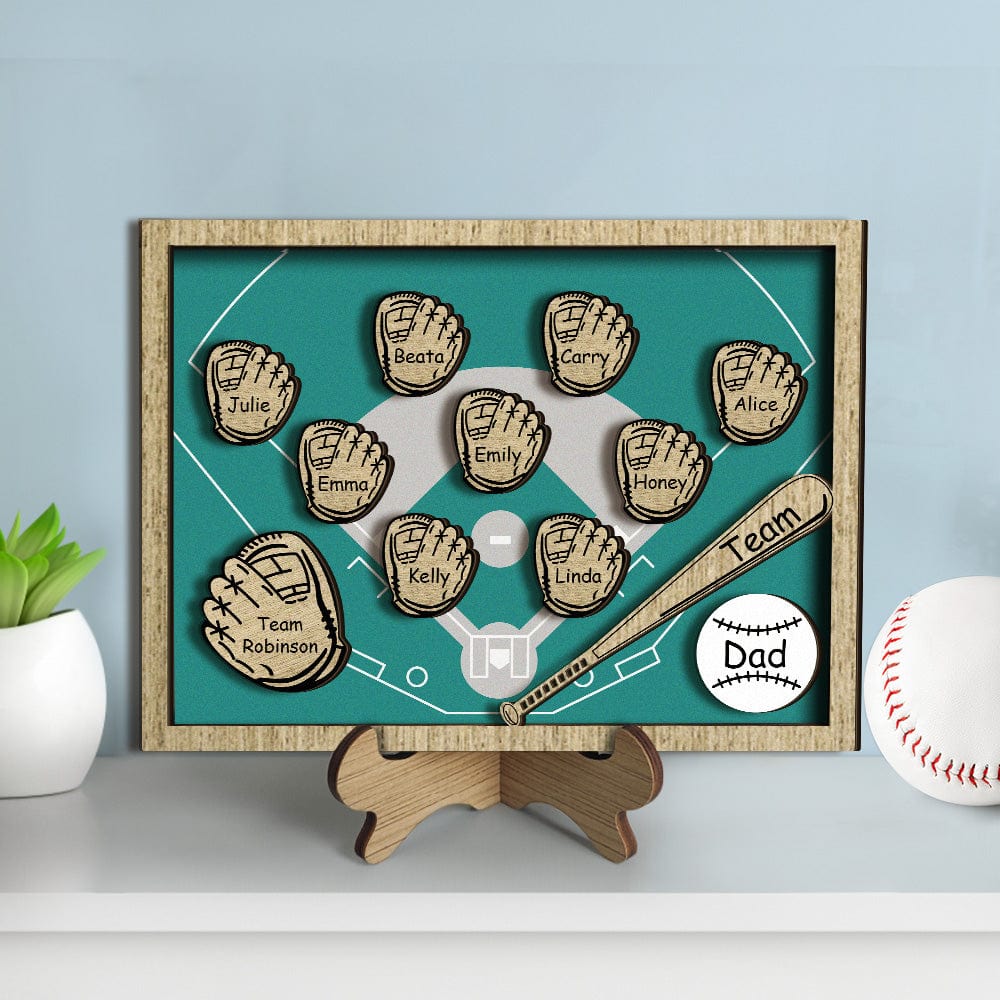 wooden family name sign plaque baseball sign father s day gift for design ornament for everyday use